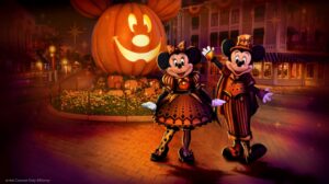 Mickey and Minnie Debut New Harlequin-Inspired Halloween Costumes for Disneyland 2026